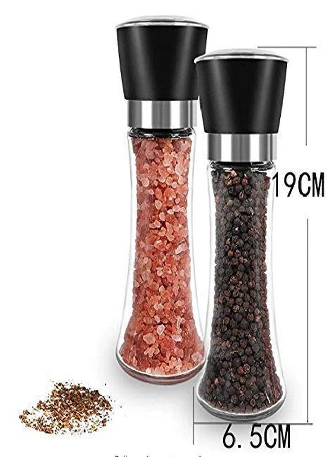 Elvana Salt and Pepper Crusher - Salt and Pepper Shakers with Adjustable Coarseness by Ceramic Rotor - Stainless Steel Pepper Mill Shaker and Salt Crushers Mills 1 pcs Set - Image 2